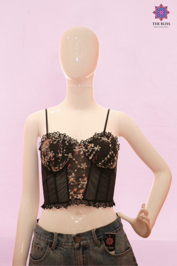 Pophelena Embroidered Crop Top