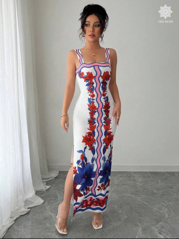 Calvaya Knitted Floral Dress - Image 2