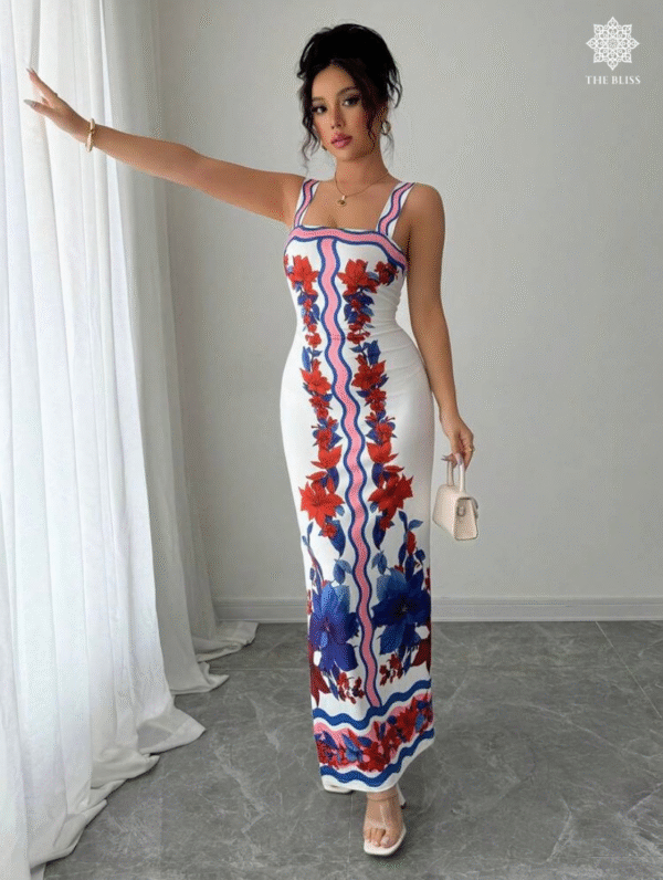 Calvaya Knitted Floral Dress - Image 3