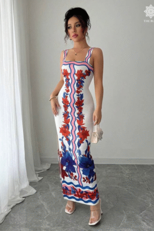 Calvaya Knitted Floral Dress