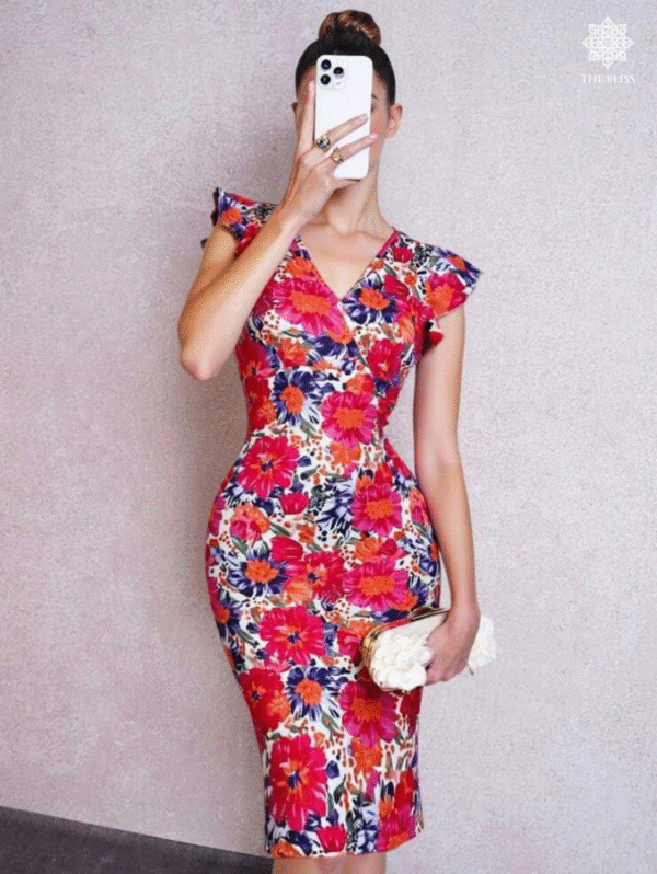 Clasi Cap Sleeve Floral Dress - Image 2