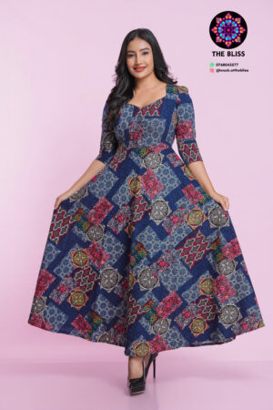 Indigo Bloom Maxi Dress