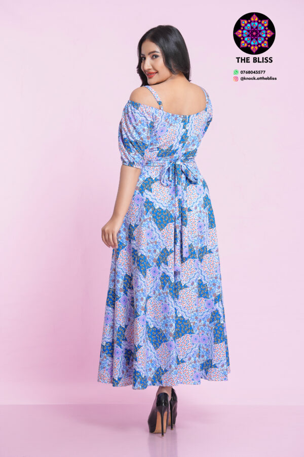 Luna Blue Maxi Dress - Image 4