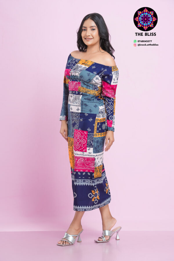 Boho Off-Shoulder Dress - Image 2