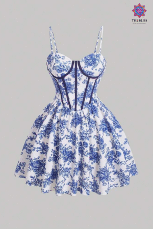 Delft Floral Mini Dress
