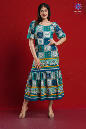 Verde Mosaic Long Dress
