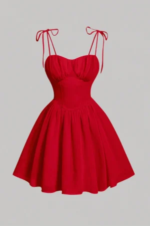 Crimson Flare Mini Dress